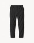 Men's Slim-Fit Dress Pants in Black — front studio view