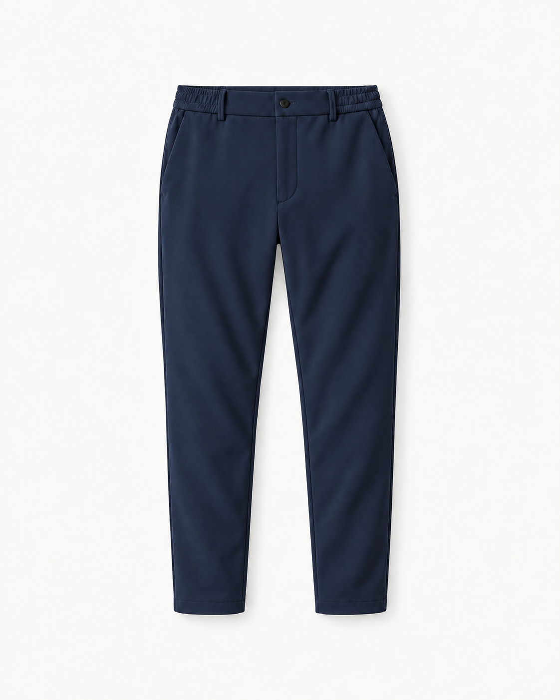 Men's Slim-Fit Dress Pants in Blue — front studio view